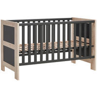 OTROŠKA POSTELJICA Try Me 144/76/86 cm antracit, črna, barve breze  - črna/antracit, Trend, leseni material (144/76/86cm) - Jimmylee