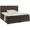 BOXSPRINGBETT 180/200 cm  in Braun  - Schwarz/Braun, Design, Kunststoff/Textil (180/200cm) - Xora