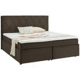 BOXSPRINGBETT 180/200 cm  in Braun  - Schwarz/Braun, Design, Kunststoff/Textil (180/200cm) - Xora