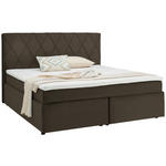 BOXSPRINGBETT 180/200 cm  in Braun  - Schwarz/Braun, Design, Kunststoff/Textil (180/200cm) - Xora