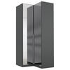 ECKKLEIDERSCHRANK 100/229/102 cm  - Silberfarben/Alufarben, Modern, Holzwerkstoff (100/229/102cm) - Rauch Möbel