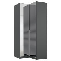 ECKKLEIDERSCHRANK 100/229/102 cm  - Silberfarben/Alufarben, Modern, Holzwerkstoff (100/229/102cm) - Rauch Möbel