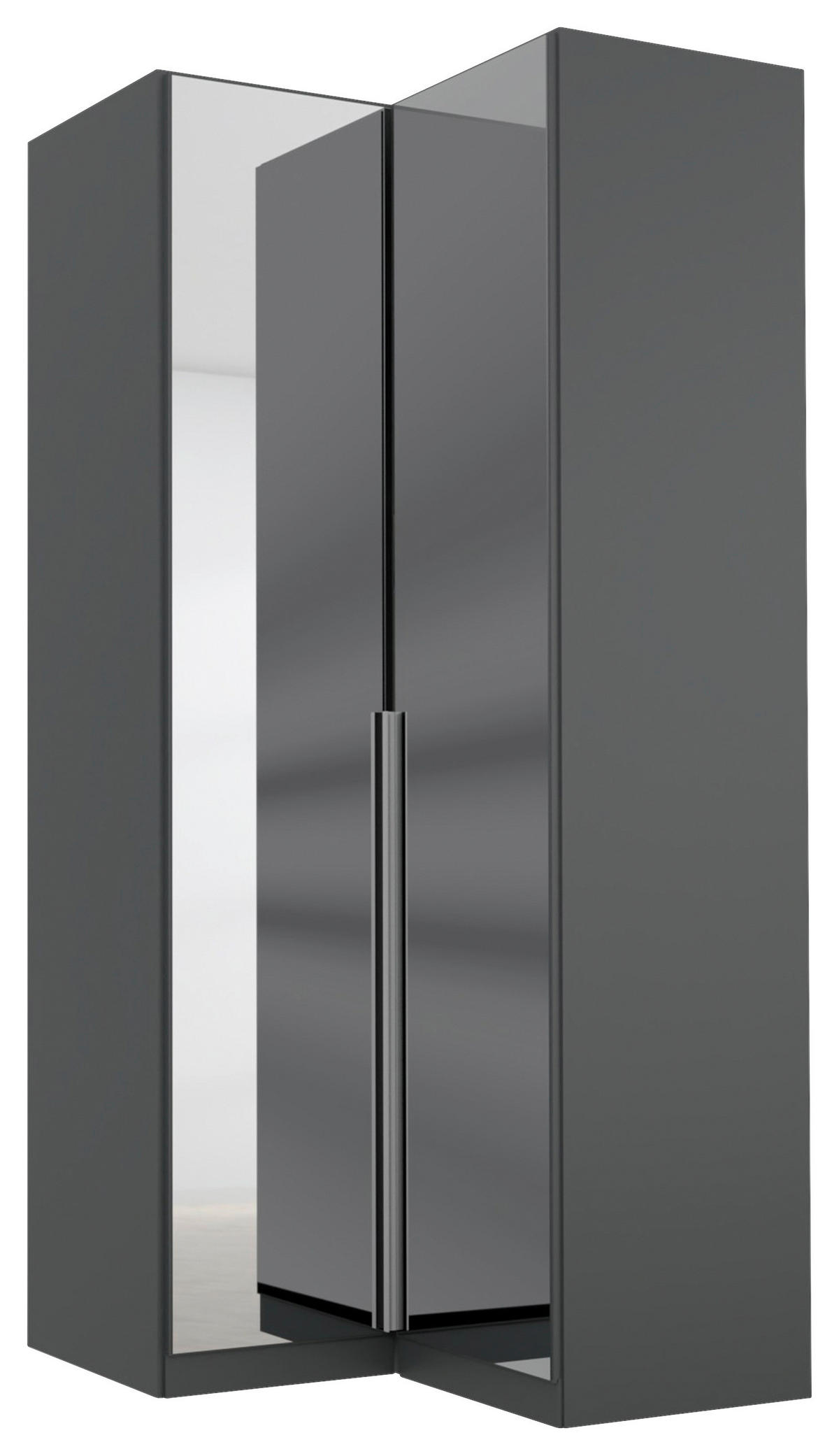 ECKKLEIDERSCHRANK 100/229/102 cm  - Silberfarben/Alufarben, Modern, Holzwerkstoff (100/229/102cm) - Rauch Möbel