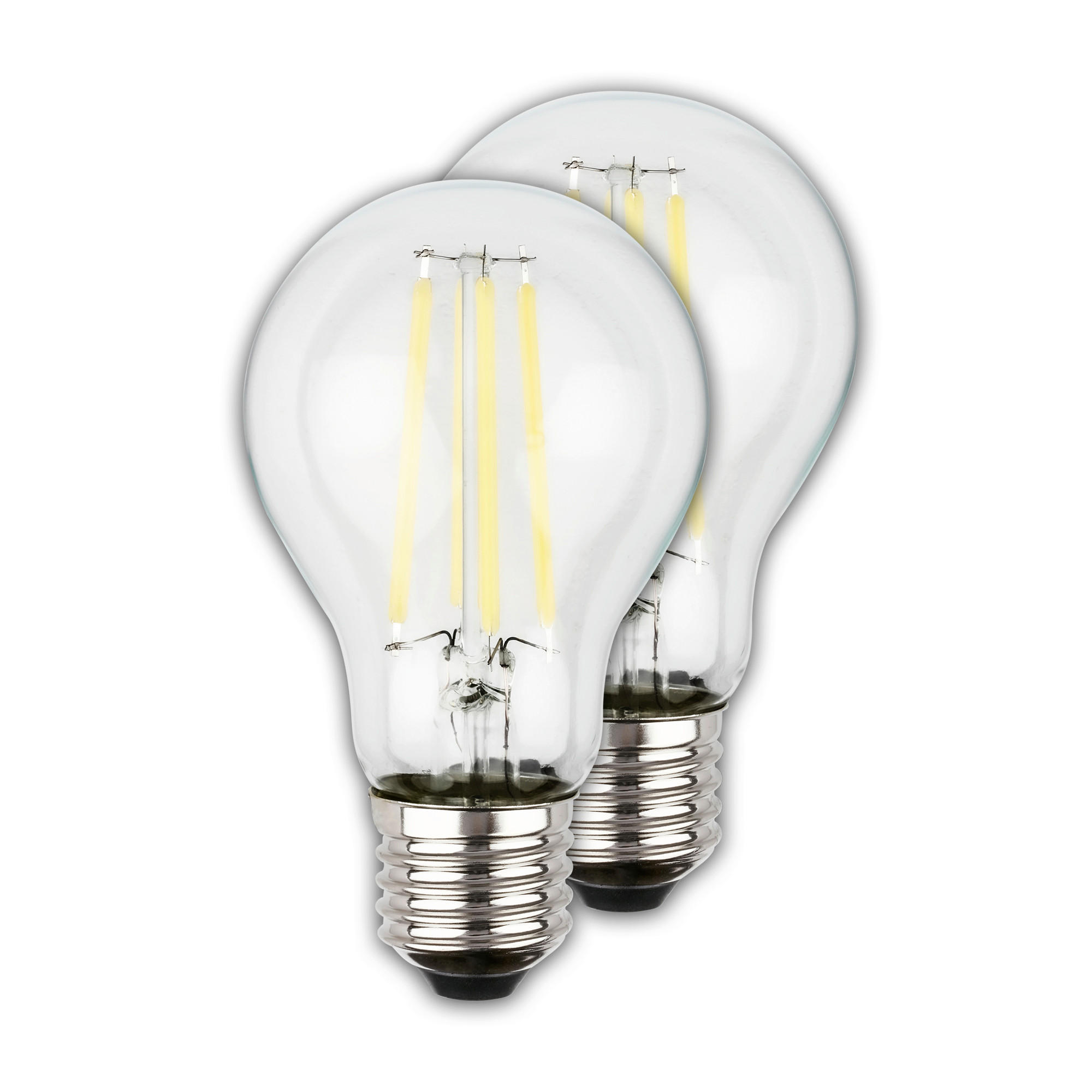LED-LEUCHTMITTEL   E27 4 W 840 lm  - Silberfarben, Basics, Glas (6/10.6cm)