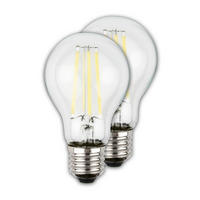 LED-LEUCHTMITTEL   E27 4 W 840 lm  - Silberfarben, Basics, Glas (6/10.6cm)