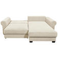 ECKSOFA Creme Cord  - Creme/Schwarz, KONVENTIONELL, Kunststoff/Textil (255/185cm) - Hom`in