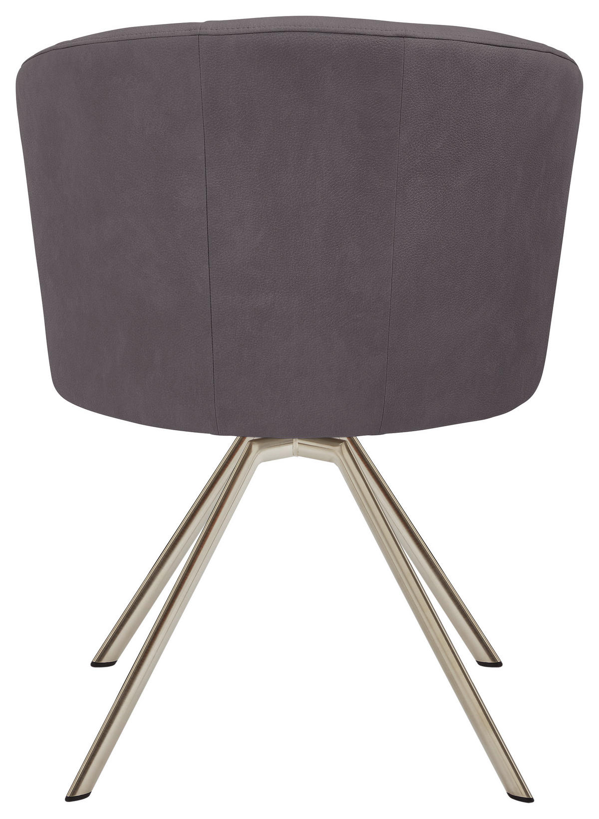 STUHL drehbar Mikrofaser Anthrazit, Edelstahlfarben  - Edelstahlfarben/Anthrazit, Design, Textil/Metall (62/83/64cm) - Venjakob