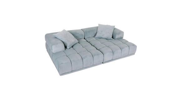 SOFAELEMENT Plüsch Mintgrün - Schwarz/Mintgrün, KONVENTIONELL, Kunststoff/Textil (125/66/155cm) - Carryhome