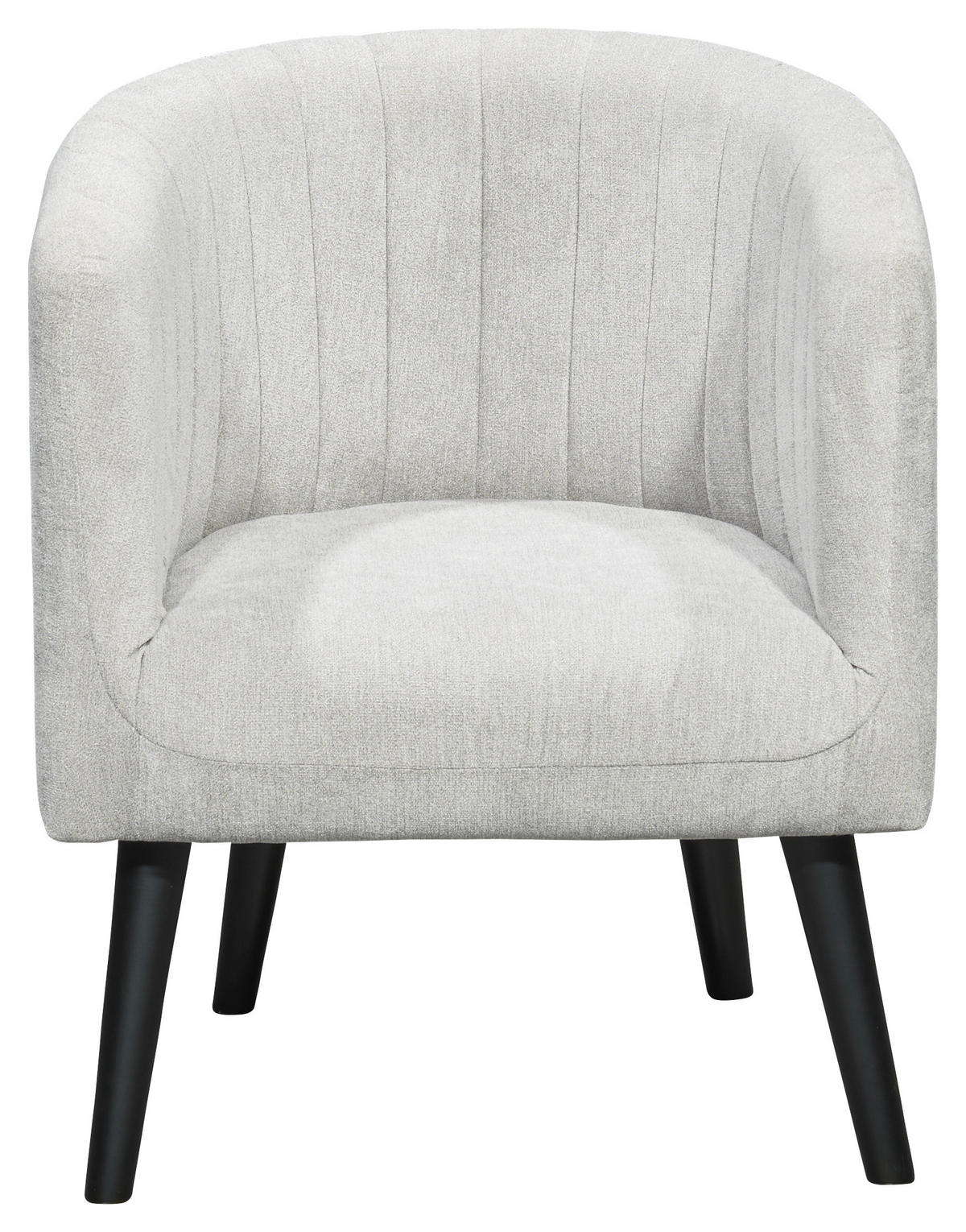 CLUBFÅTÖLJ i textil ljusgrå  - ljusgrå/svart, Basics, trä/textil (61/82/58cm) - Livetastic