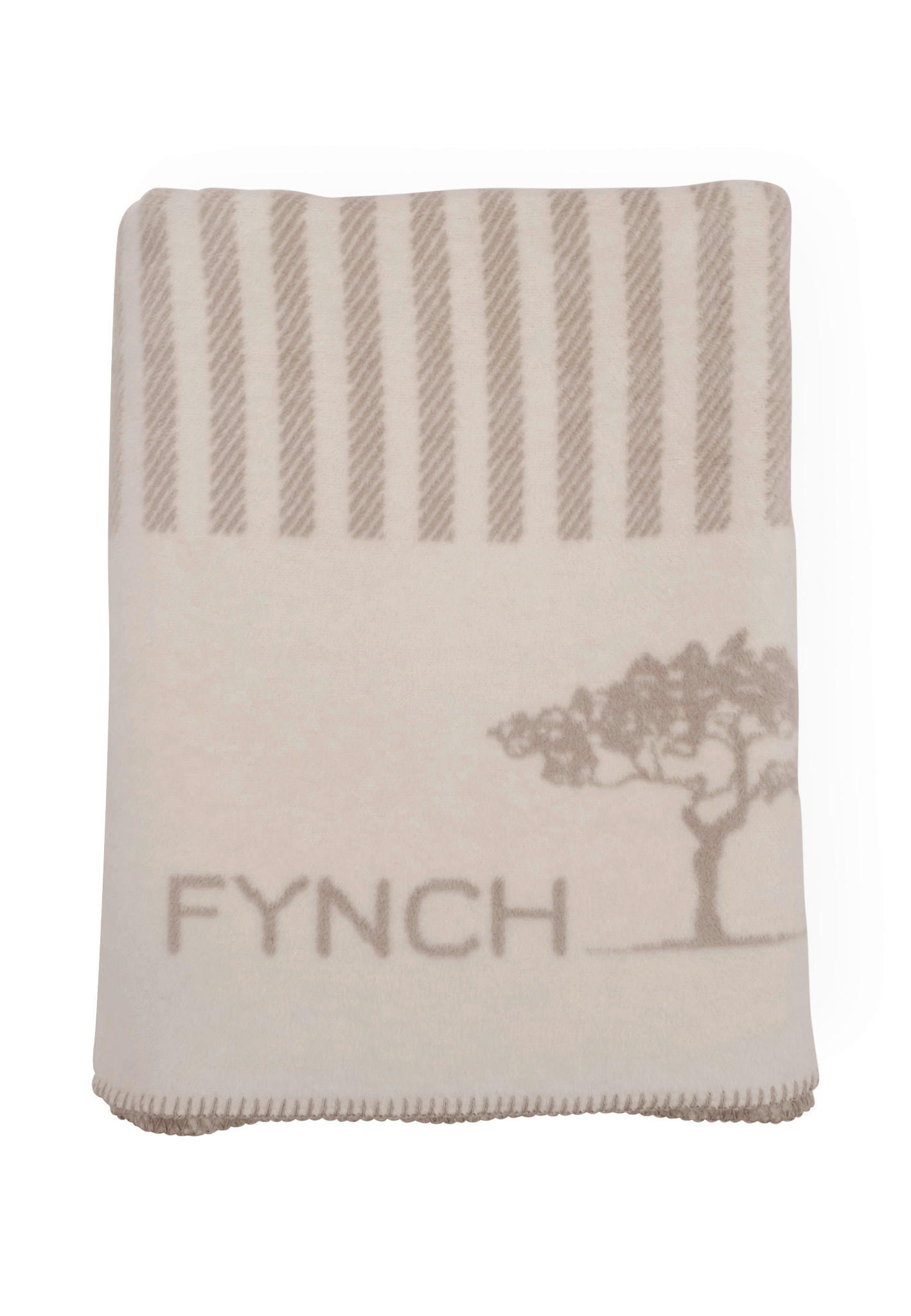 Fynch-Hatton Wohndecke Weiß, Greige 210x150 cm
