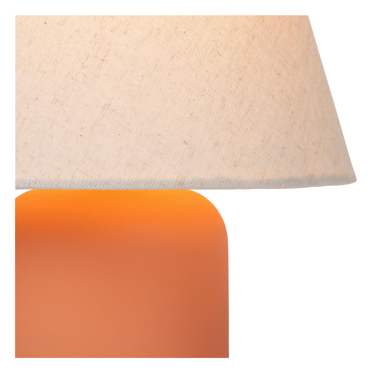 TISCHLEUCHTE 20/20/27 cm   - Orange/Weiß, Design, Keramik (20/20/27cm) - Lucide