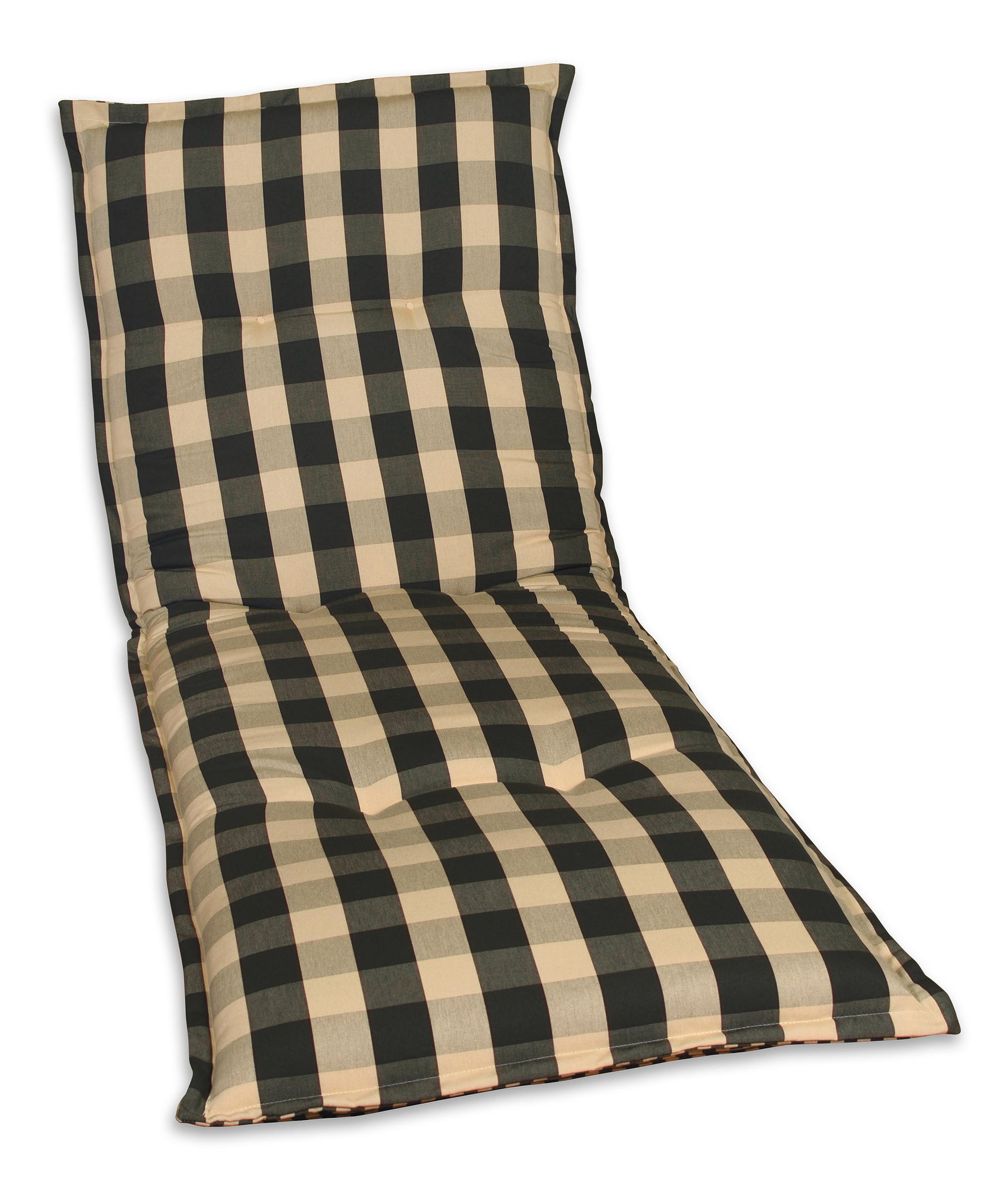 LIEGENAUFLAGE Karo  - Beige/Grau, Basics, Textil (63/9/190cm)
