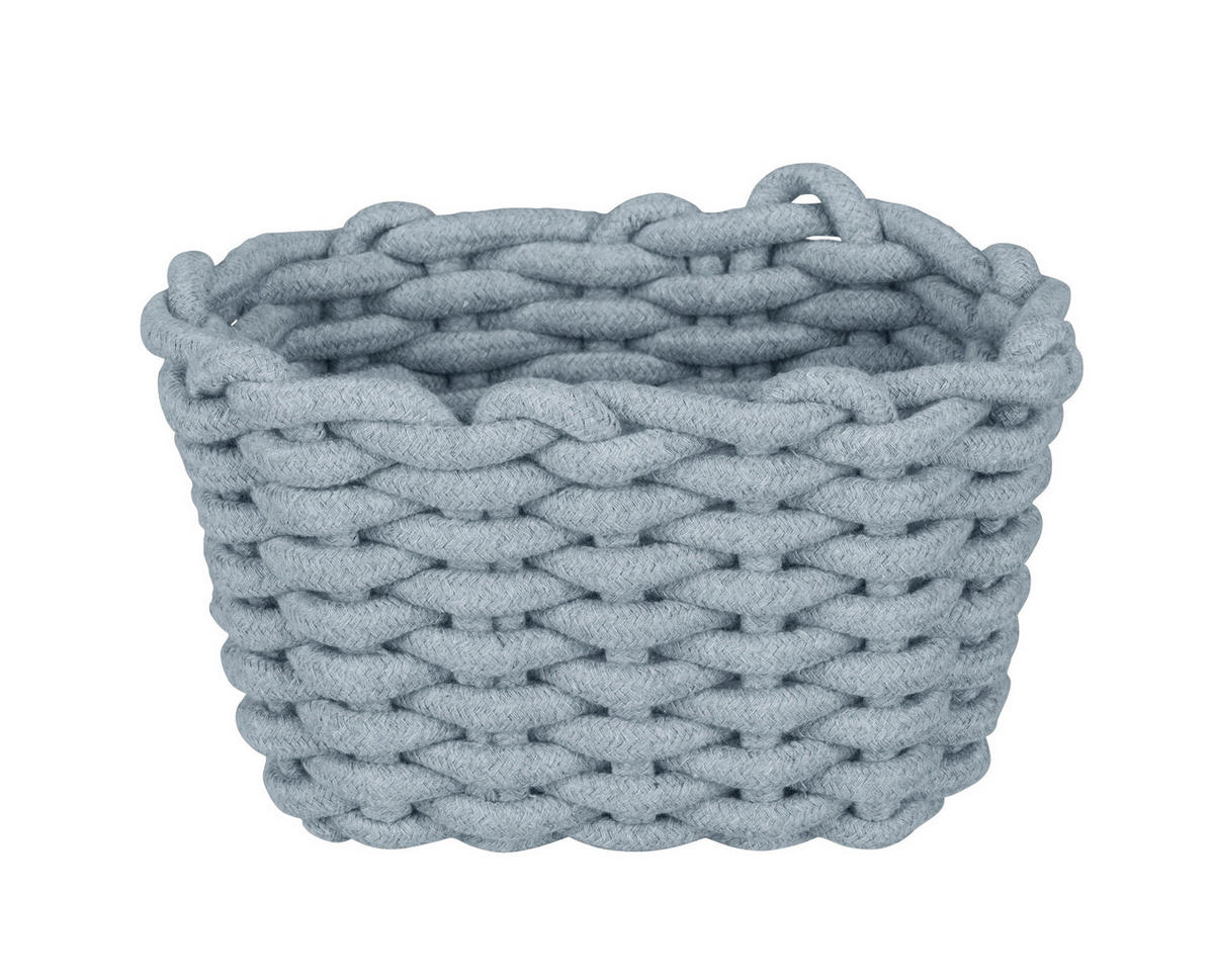 AUFBEWAHRUNGSKÖRBCHEN     - Hellgrau, Basics, Naturmaterialien/Textil (20/13/15cm) - Wenko