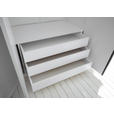 DREHTÜRENSCHRANK 302/225/58 cm,  in Weiß, 6-türig  - Schwarz/Weiß, MODERN, Holzwerkstoff/Metall (302/225/58cm) - Xora
