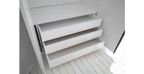 DREHTÜRENSCHRANK 302/225/58 cm,  in Weiß, 6-türig  - Schwarz/Weiß, MODERN, Holzwerkstoff/Metall (302/225/58cm) - Xora