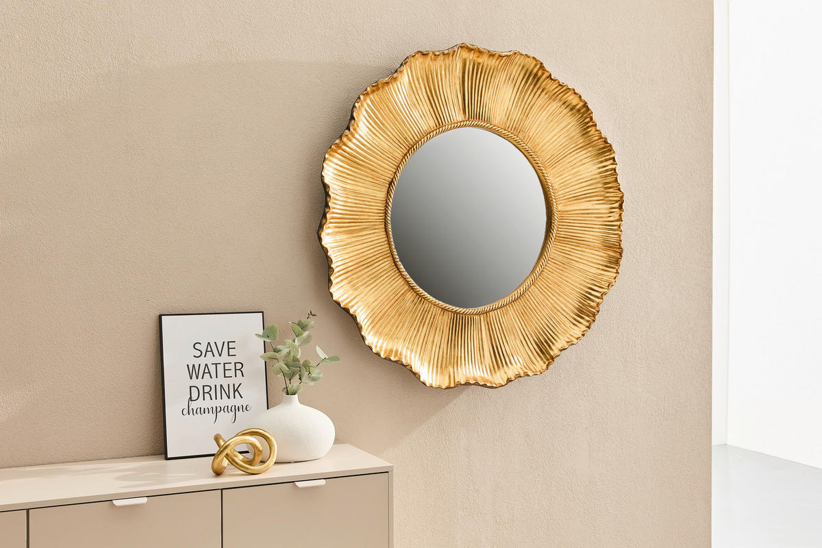 WANDSPIEGEL Goldfarben  - Goldfarben, Design, Glas/Holzwerkstoff (109/109/10cm) - Novel