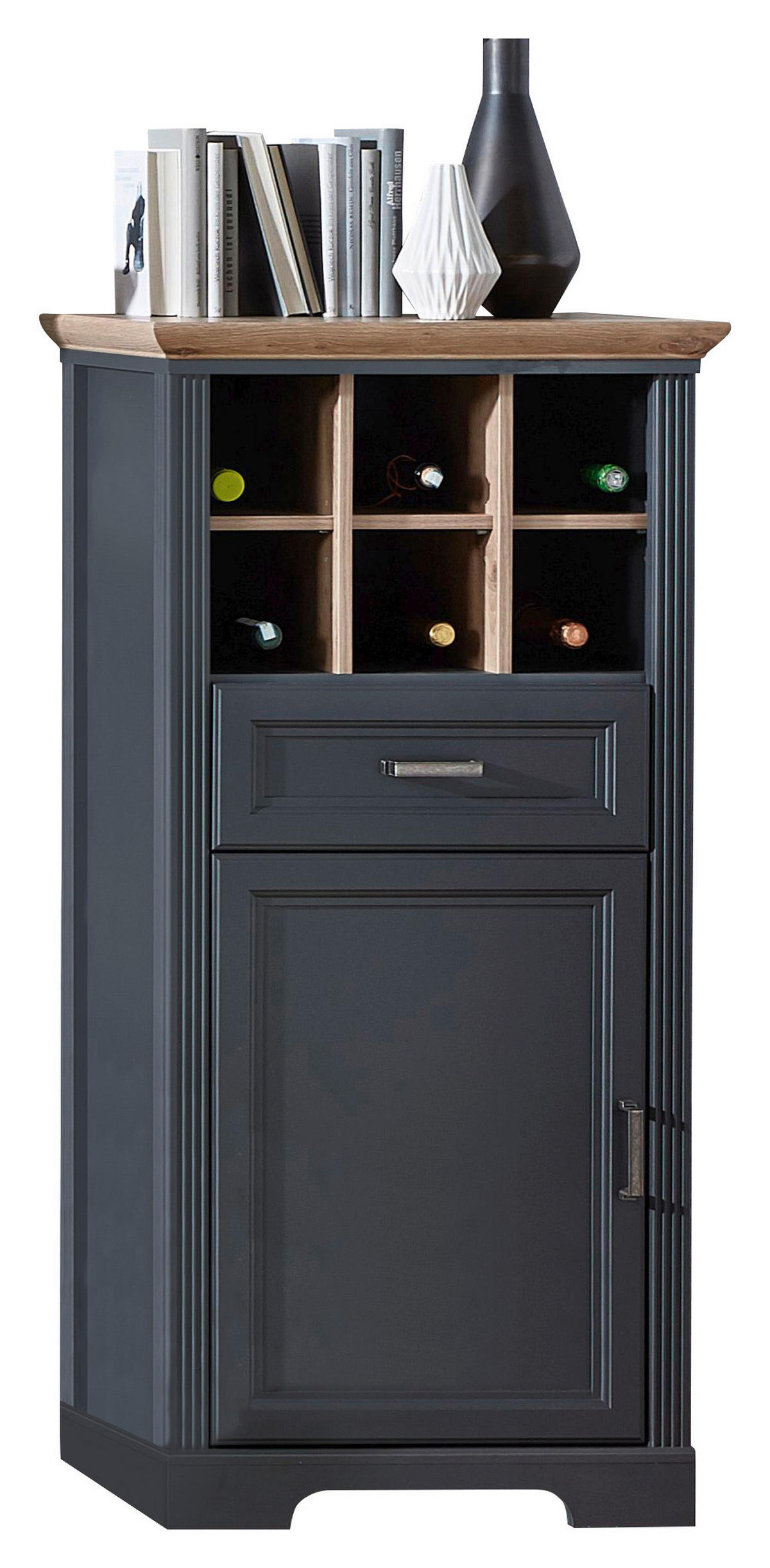 KOMÓD 66/136/42 cm  - grafitszürke/Artisan tölgy, Romantik / Landhaus, faalapú anyag/fém (66/136/42cm) - Landscape