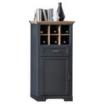 KOMMODE in 66/136/42 cm - Graphitfarben/Eiche Artisan, ROMANTIK / LANDHAUS, Holzwerkstoff/Metall (66/136/42cm) - Hom`in