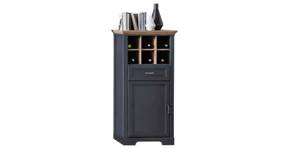 KOMMODE , 66/136/42 cm, 1 Schublade(n)  - Graphitfarben/Eiche Artisan, ROMANTIK / LANDHAUS, Holzwerkstoff/Metall (66/136/42cm) - Hom`in