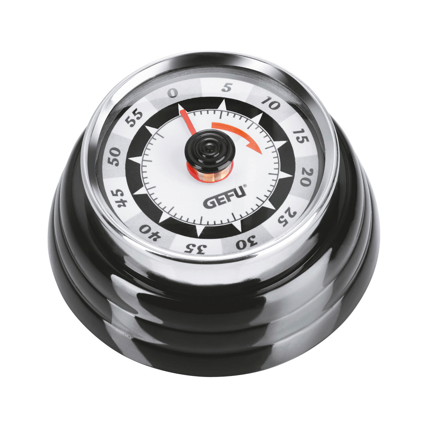 KURZZEITWECKER  Schwarz 7,3 cm  - Schwarz, Basics, Metall (7,3cm) - Gefu