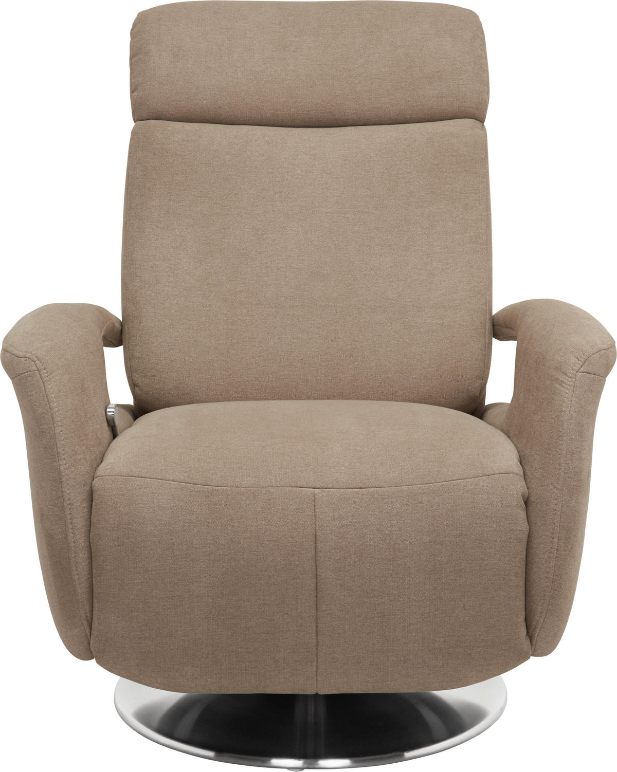 RELAXSESSEL Chenille, Flachgewebe    - Edelstahlfarben/Graubraun, Design, Textil/Metall (84/109/88cm) - Livetastic