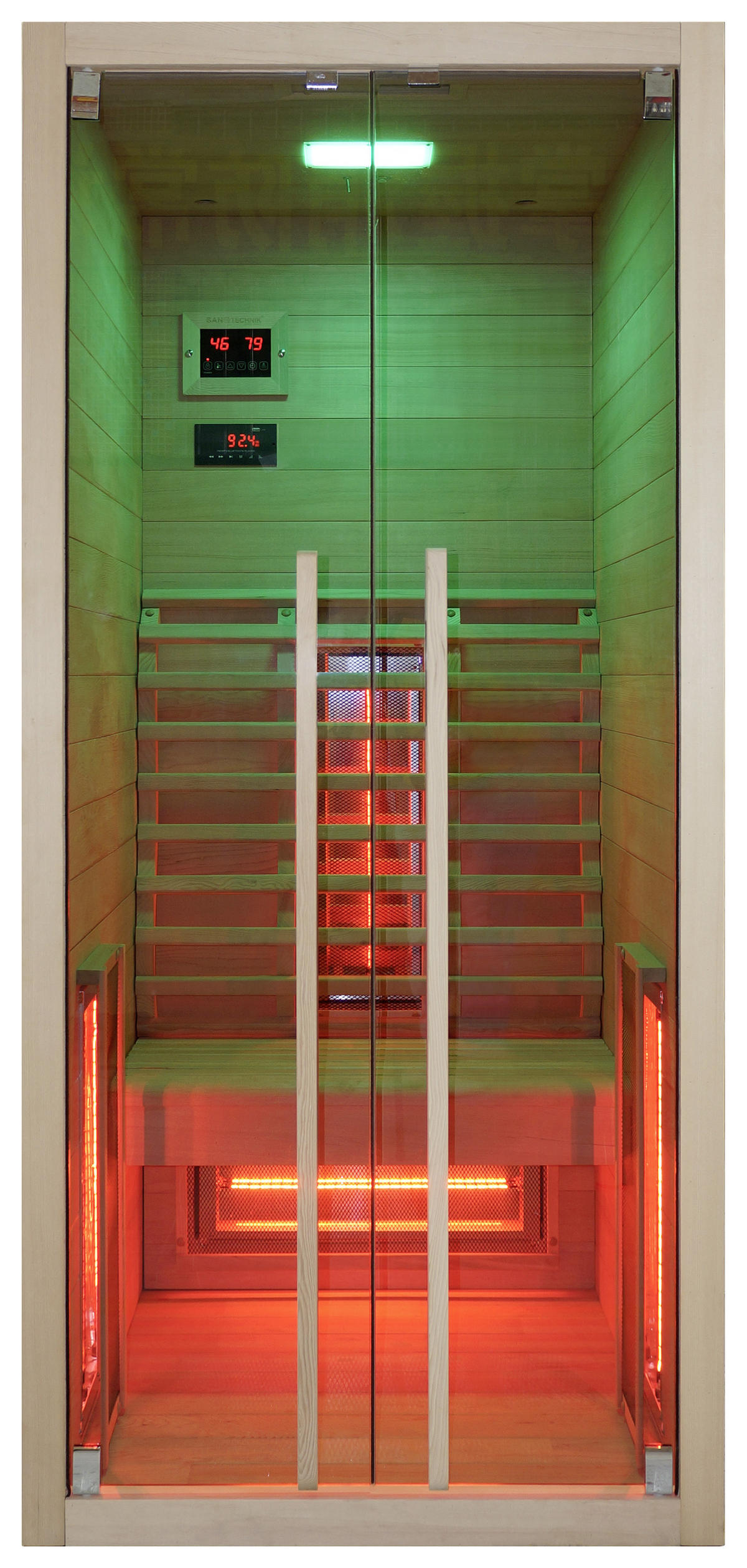 INFRAROTKABINE für 1 Personen RUBY 1  - Naturfarben, Basics, Holz (90,5/195/100cm) - Sanotechnik