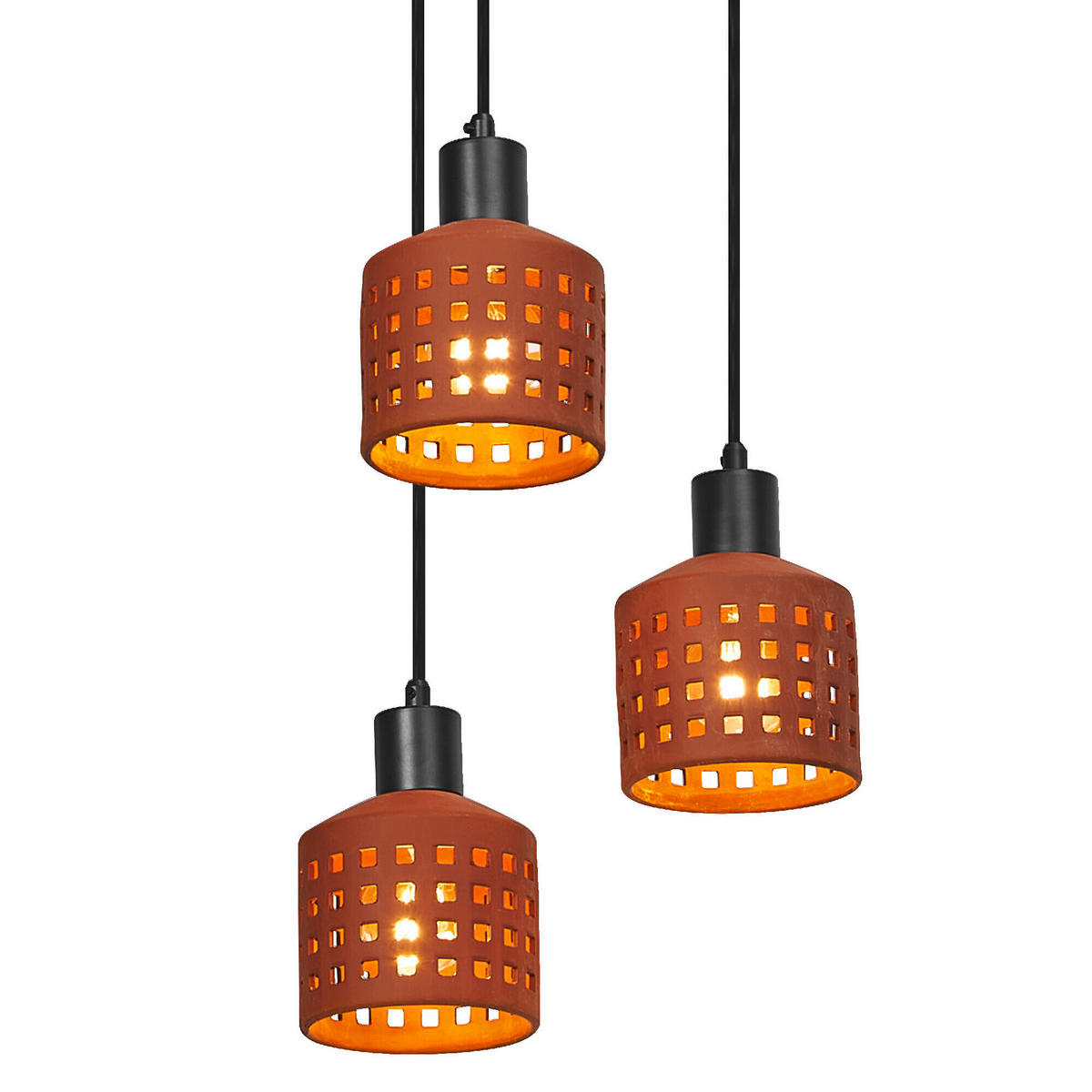 HÄNGELEUCHTE 32,5/150 cm   - Braun, Basics, Stein/Metall (32,5/150cm) - Lucide