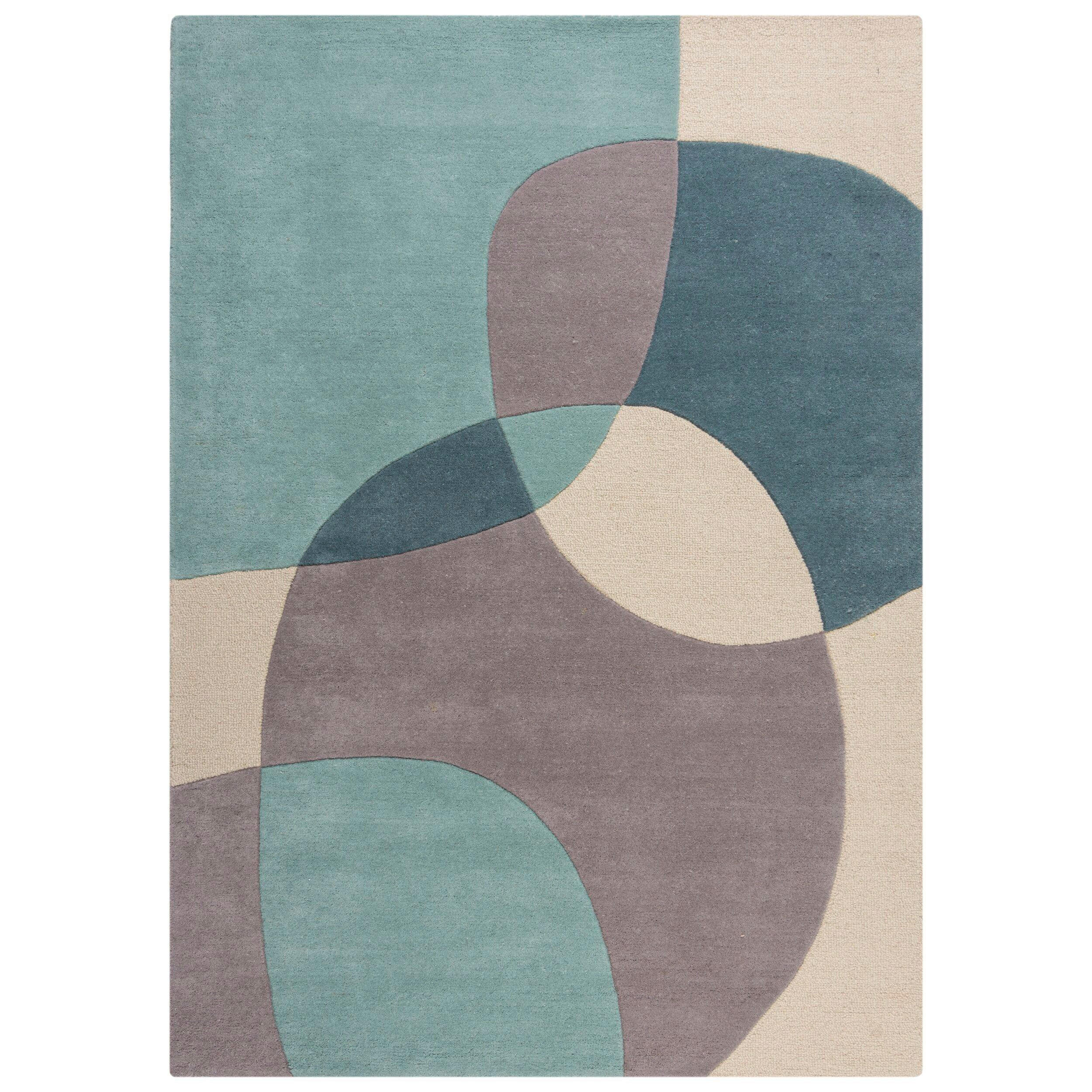 Flair Rugs Wollteppich Blau 170x120 cm