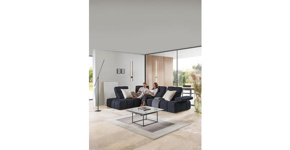 ECKSOFA in Struktur Schwarz 233/313 cm - Schwarz, Design, Kunststoff/Textil (233/313cm) - Emilio Belluti