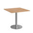 KONFERENZTISCH - Chromfarben/Nussbaumfarben, KONVENTIONELL, Holzwerkstoff/Metall (80/75,5/80cm) KONFERENZTISCH - Chromfarben/Nussbaumfarben, KONVENTIONELL, Holzwerkstoff/Metall (80/75,5/80cm)