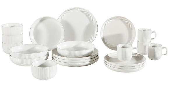 KOMBISERVICE TIMELESS 20-teilig  - Weiß, Trend, Keramik - Novel