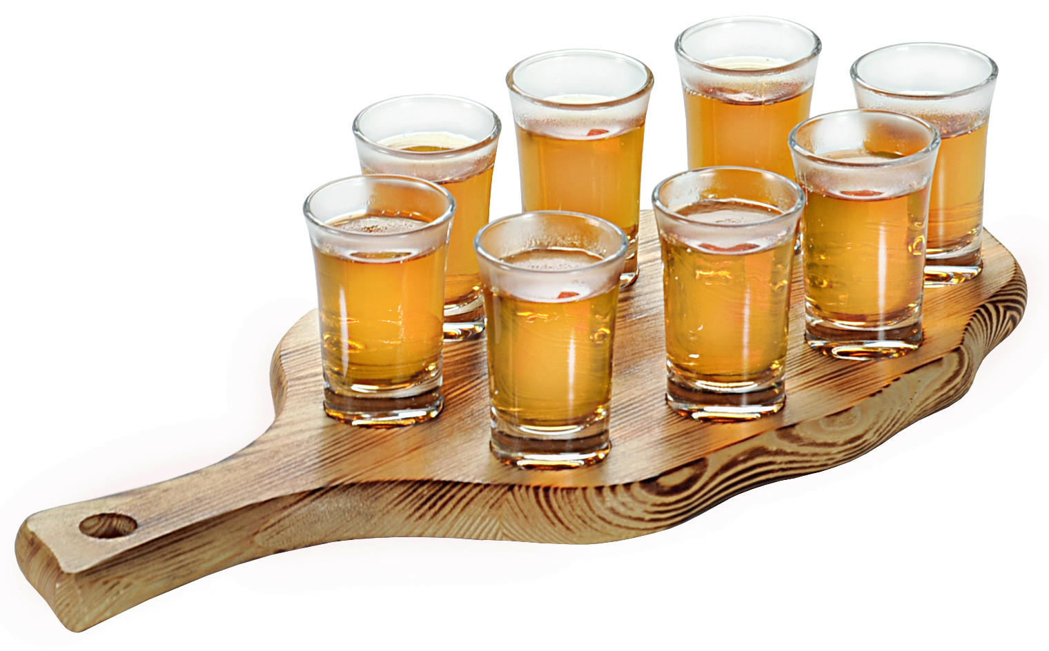 SET ČAŠICA ZA RAKIJU    - Basics, staklo/drvo (38/17/6cm) - Kesper