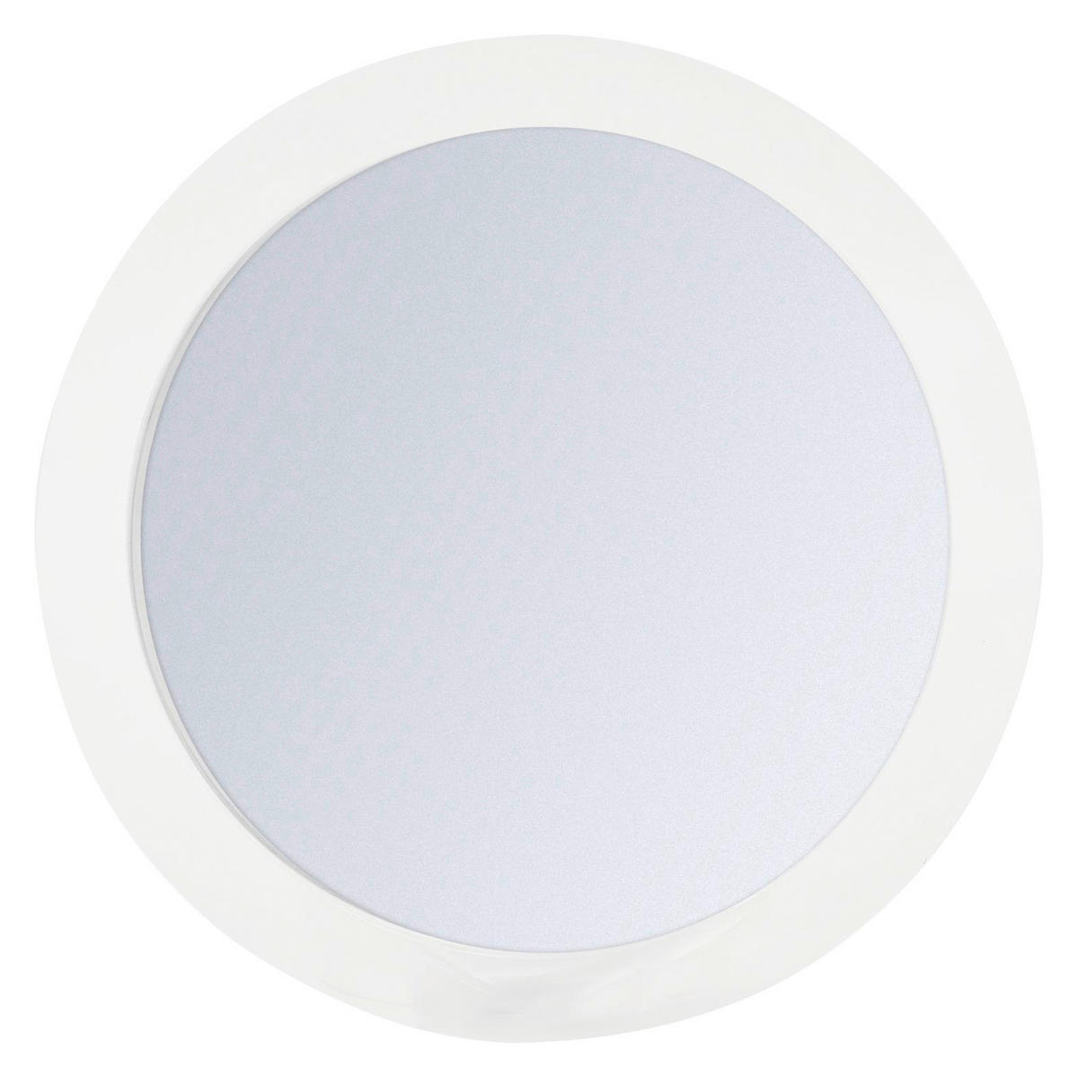 KOZMETICKÉ ZRKADLO, 16,5/16,5/1,7 cm - strieborná, Basics, plast/sklo (16,5/16,5/1,7cm) - Sadena