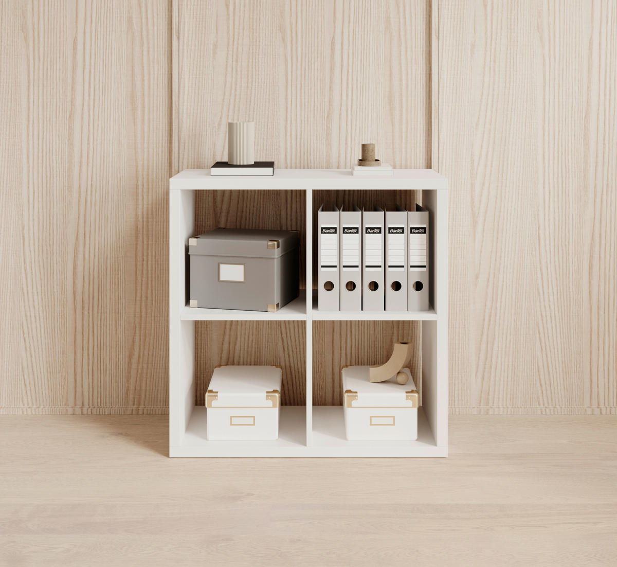 RAUMTEILER  in Holzwerkstoff   - Weiss, Design, Holzwerkstoff (77/77/38cm) - Carryhome