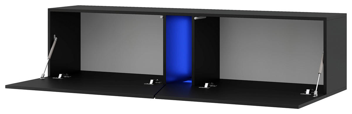 LOWBOARD SLANT  in 160/35/40 cm  - Schwarz, Design, Holzwerkstoff/Kunststoff (160/35/40cm) - Livetastic