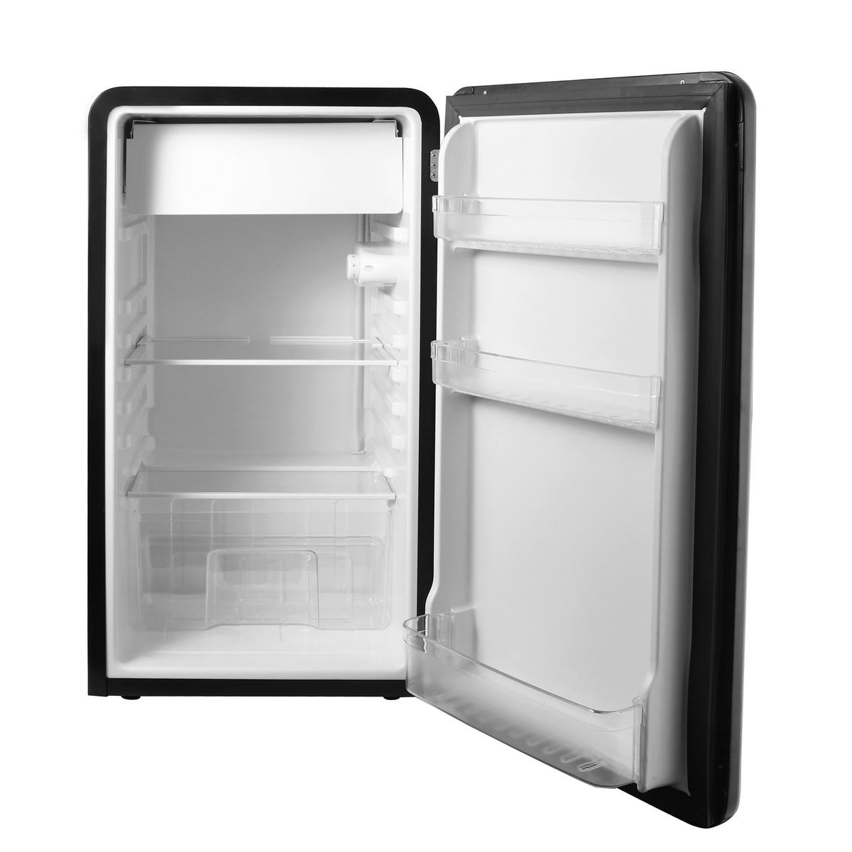 KÜHLSCHRANK 52690003/01  - Schwarz, Basics, Glas/Kunststoff (44,5/49/78,5cm) - Atrigo