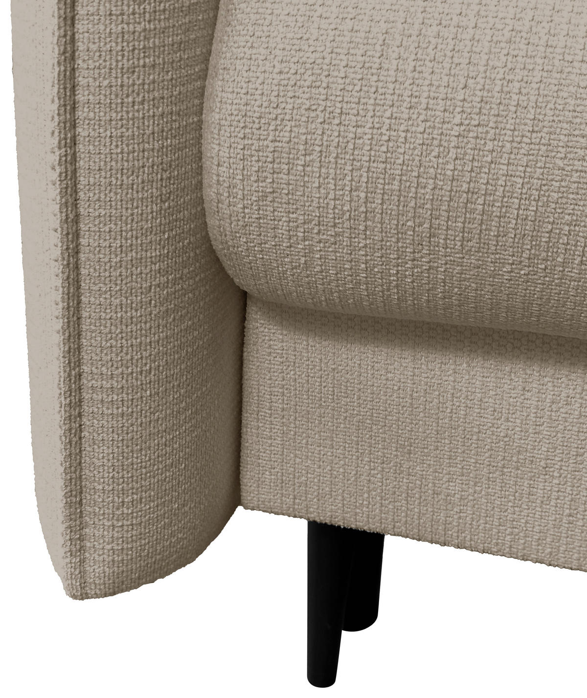SCHLAFSOFA  mit Liegefunktion Webstoff Braun  - Schwarz/Braun, Design, Holz/Kunststoff (216/96/102cm) - MID.YOU