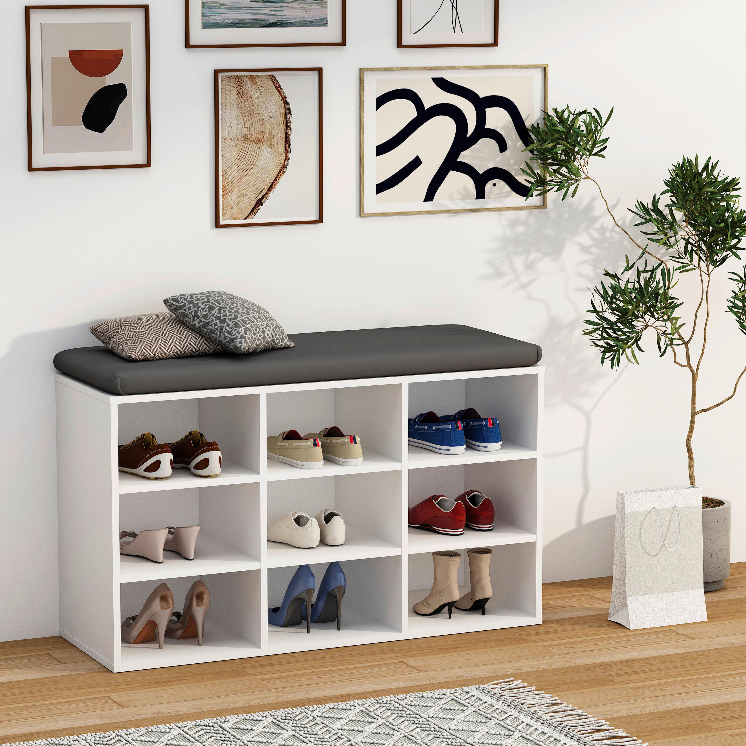 SKOHYLLA 80/50/30 cm  - vit, Design, trämaterial (80/50/30cm) - MID.YOU