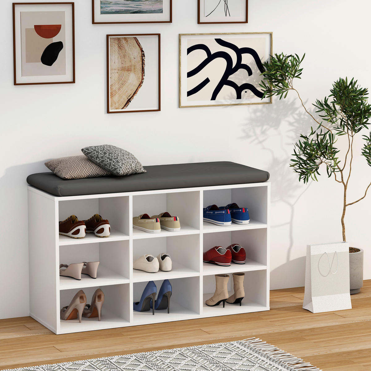 SKOHYLLA 80/50/30 cm  - vit, Design, trämaterial (80/50/30cm) - MID.YOU