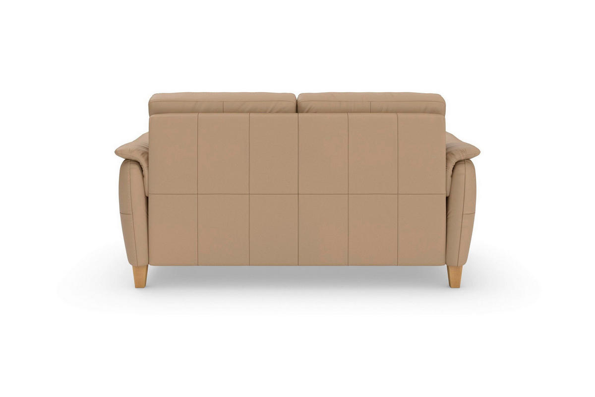 3-SITZER-SOFA PALMERA E Echtleder Cappuccino  - Eichefarben/Cappuccino, Basics, Leder/Holz (179/89/89cm) - Sit & More
