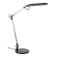LED LAMPA NA PÍSACÍ STÔL, dotykový stmievač, 20/105 cm  - čierna/strieborná, Basics, kov/plast (20/105cm) - Novel