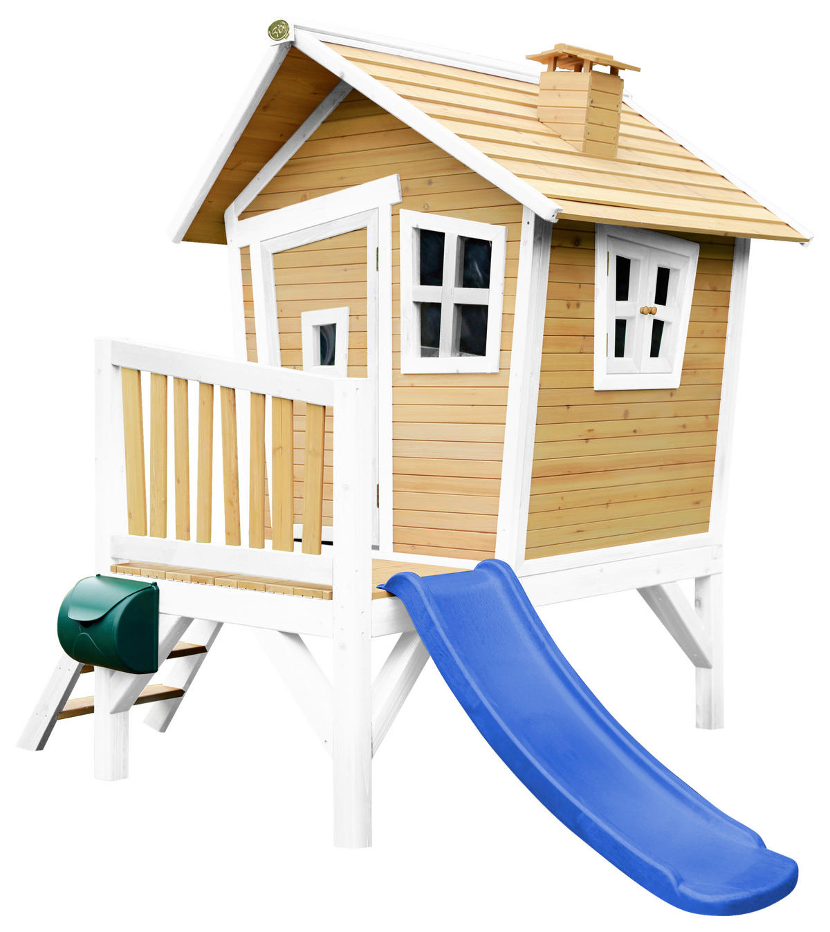 SPIELHAUS 264/203/177 cm  - Blau/Braun, KONVENTIONELL, Holz/Kunststoff (264/203/177cm) - Ambia Garden