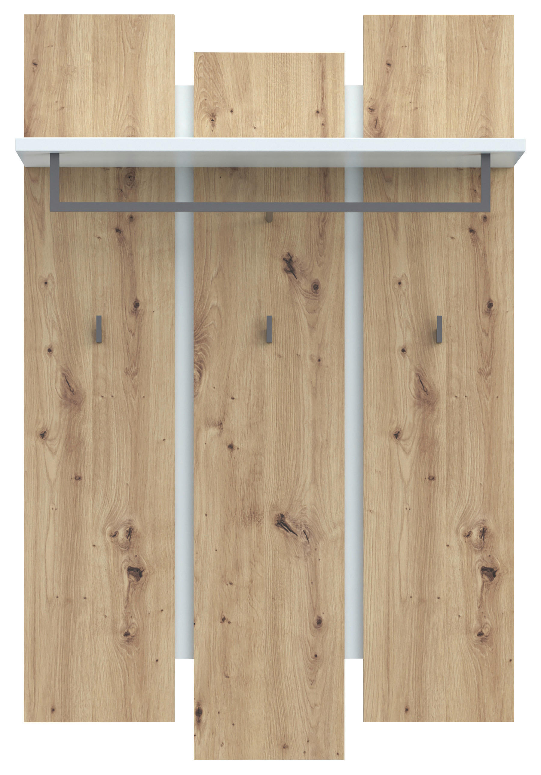 GARDEROBNI PANEL - siva/hrast artisan, Design, leseni material (83,2/126,4/32,6cm) - Carryhome