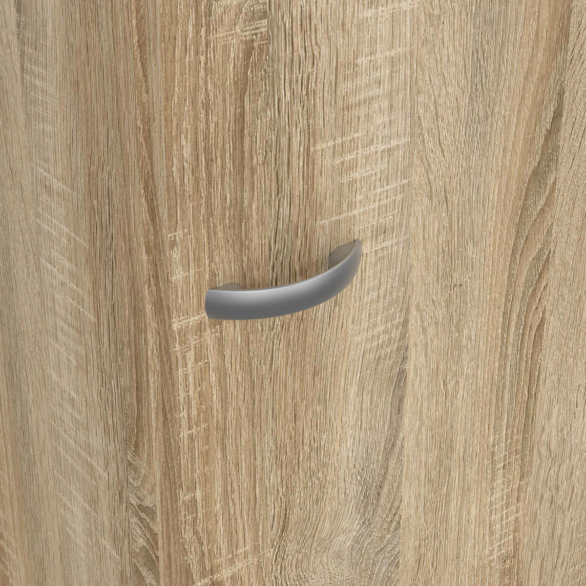 DREHTÜRENSCHRANK 49,2/200/47,1 cm 1-türig Eichefarben  - Eichefarben/Silberfarben, Basics, Holzwerkstoff/Metall (49,2/200/47,1cm) - MID.YOU