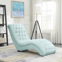 RELAXLIEGE Mikrofaser Pastellblau  - Pastellblau/Schwarz, Design, Kunststoff/Textil (67/90/159cm) - P & B