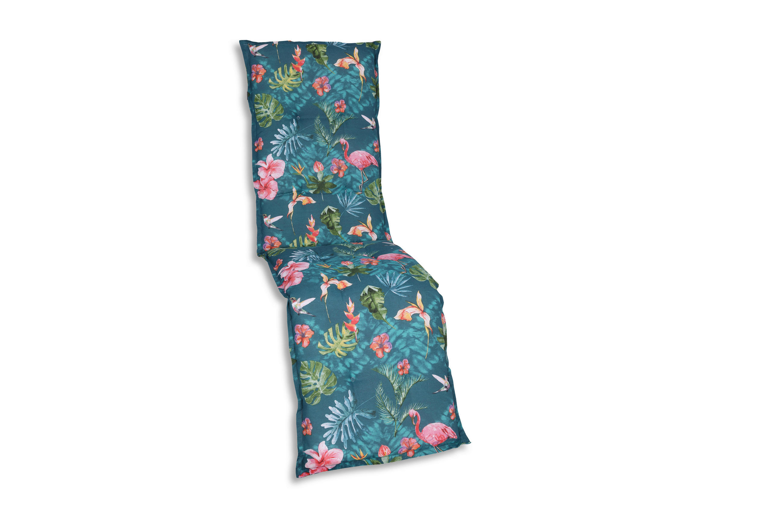 RELAXSESSELAUFLAGE Flamingo  - Blau/Rosa, Basics, Textil (50/7/170cm)