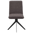 STUHL Webstoff Schwarz, Dunkelbraun  - Dunkelbraun/Schwarz, Design, Textil/Metall (46,5/87/64cm) - Voleo