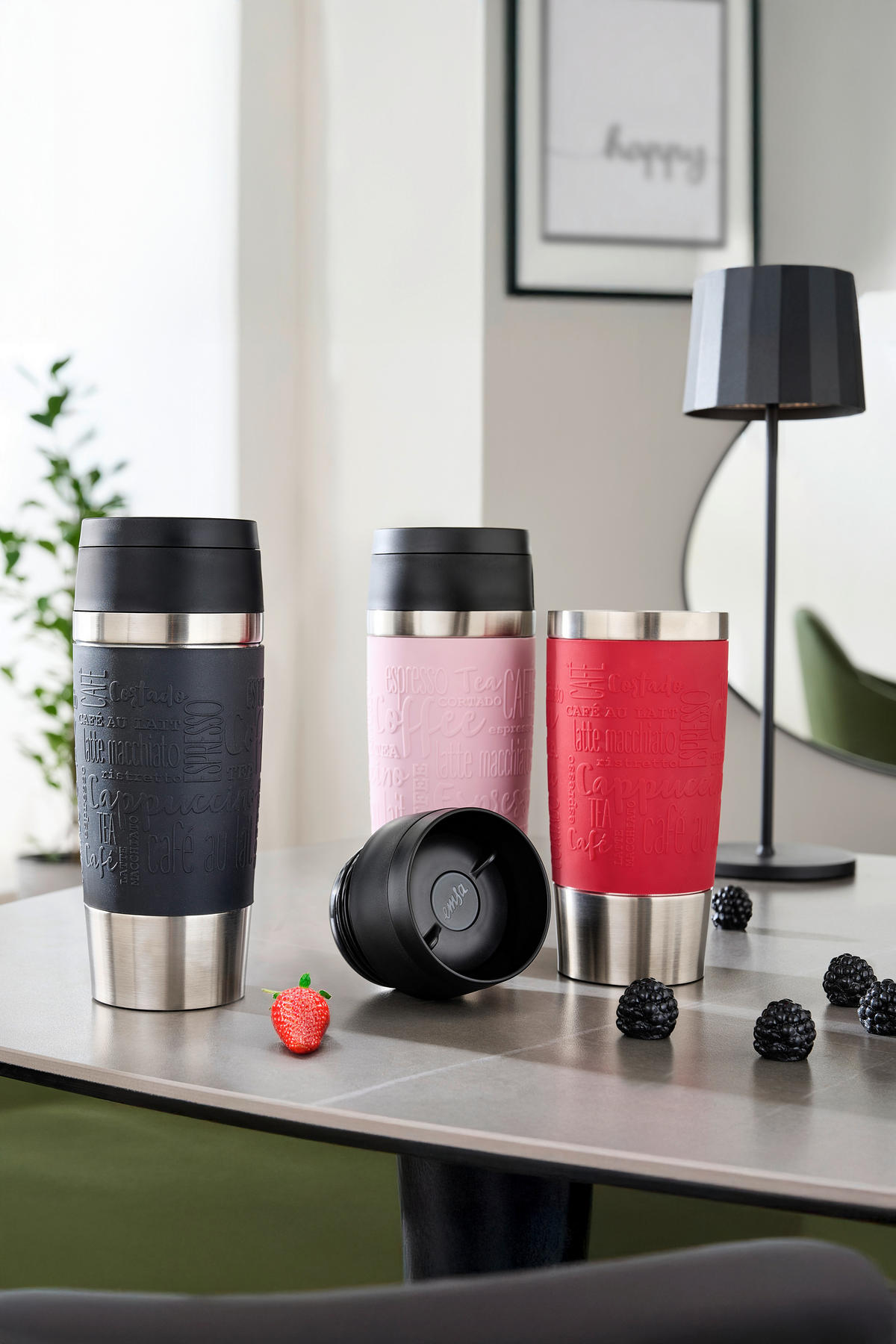 THERMOBECHER TRAVEL MUG 0,36 L  - Basics, Kunststoff/Metall (0,36l) - Emsa