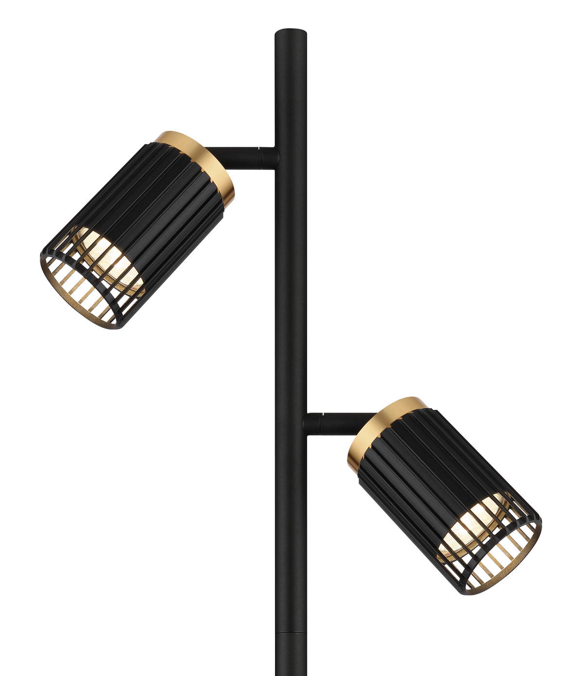 STEHLEUCHTE 27,5/22/158 cm    - Goldfarben/Schwarz, Design, Kunststoff/Metall (27,5/22/158cm) - Globo