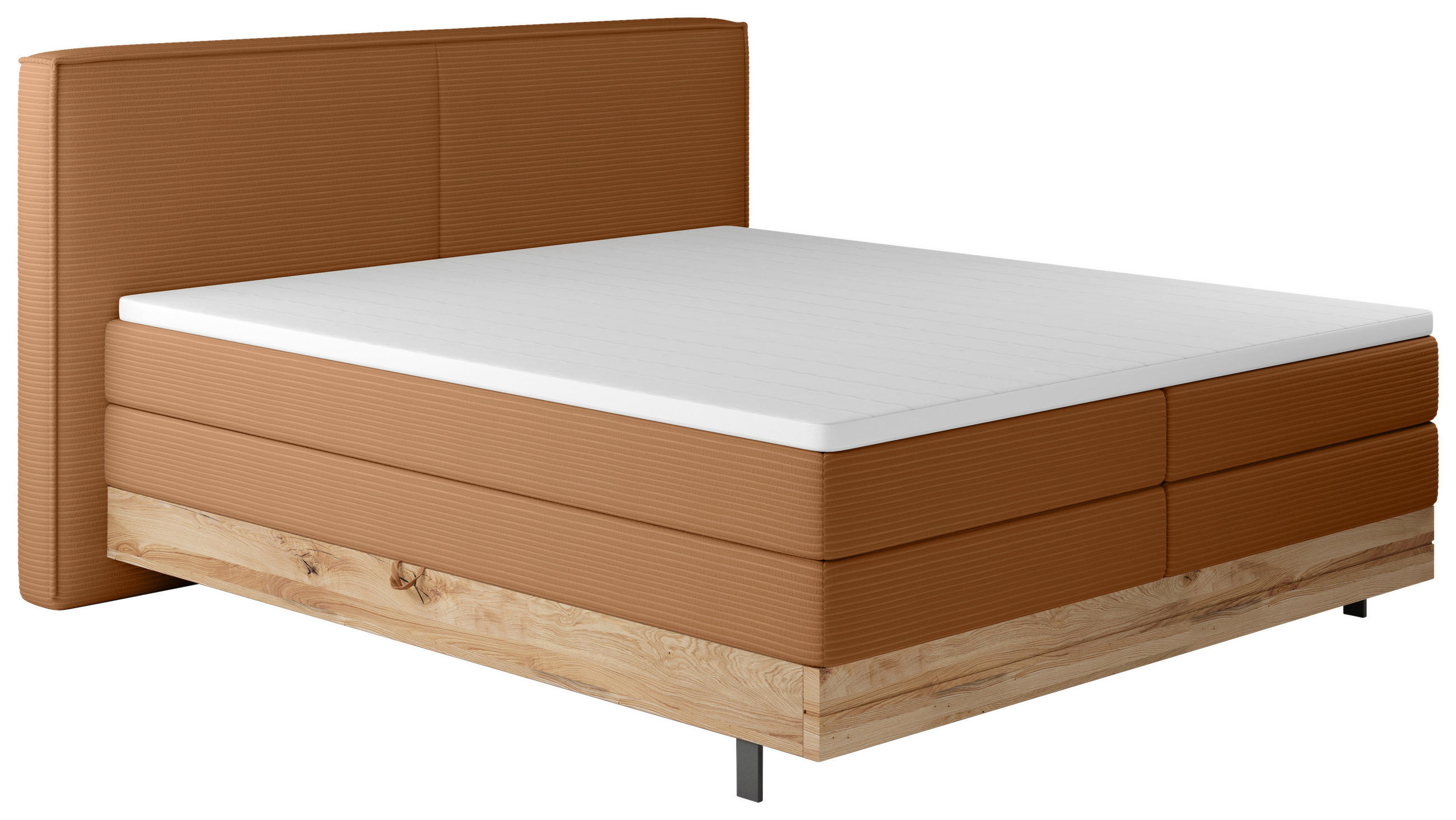 BOXSPRINGBETT 160/200 cm  in Braun  - Schwarz/Braun, Natur, Holz/Textil (160/200cm) - Valnatura